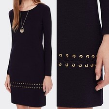 TORY BURCH $498 Harley Wool Navy Sweater Dress Navy MEDIUM EUC