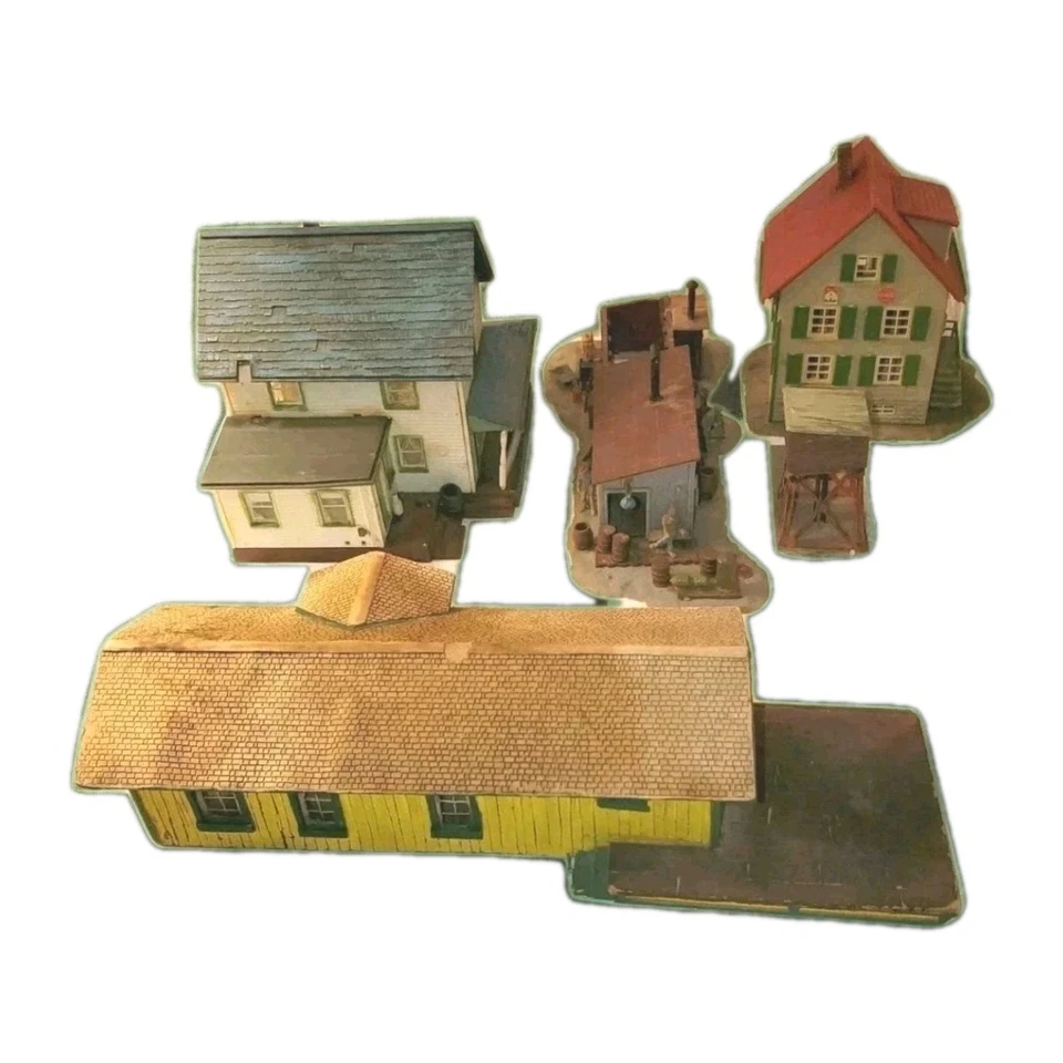 AMB SANTA FE Freight Station +4 Buildings HO Scale Inn, House, Water-tower, Pump - Image 4 of 4