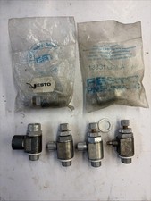 Lot Of 6 Various FESTO 13331  151176 GRLA-1/4  Pneumatic Flow Control Valves