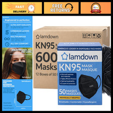 600-Pack KN95 Face Masks - Individually Wrapped, Premium Disposable Dust Masks,