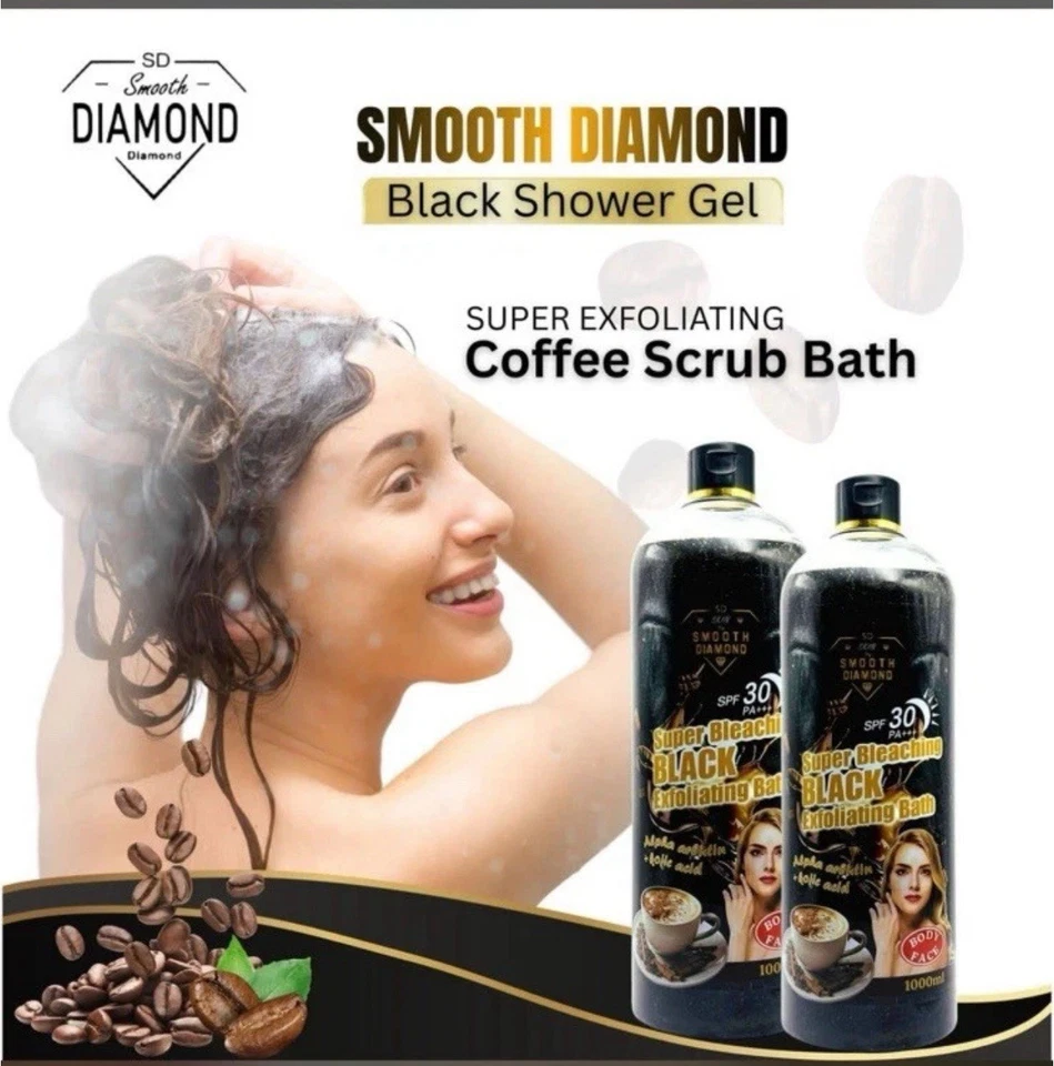 Smooth Diamond Super Bleaching Black Exfoliating Bath 1000ml Fast Whitening X1 - Image 2 of 2