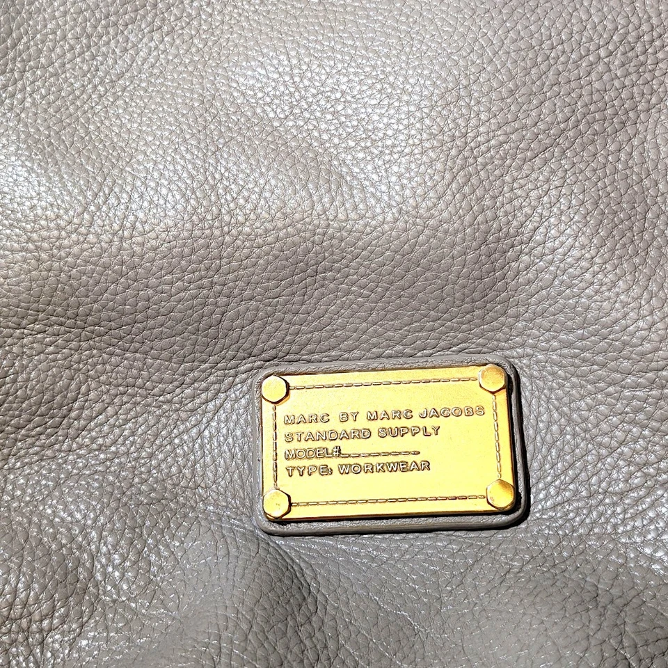 Marc By Marc Jacobs Q Fran Large Grey Pebbled Leather Shoulder Tote Bag - Image 3 of 4