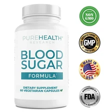 PureHealth Research Blood Sugar Formula For Healthy Blood Sugar Levels - 2 Pack