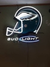 Philadelphia Eagles Helmet Beer 24"x20" Neon Sign Light Lamp Bar Club Room Wall