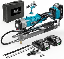 Produktbild - SEESII Akku-Fettpresse 12000PSI Bürstenloser Motor 2 Akkus kompatibel mit Makita