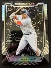 JD Martinez - 2019 Panini Prizm, Obsidian Baseball, #21