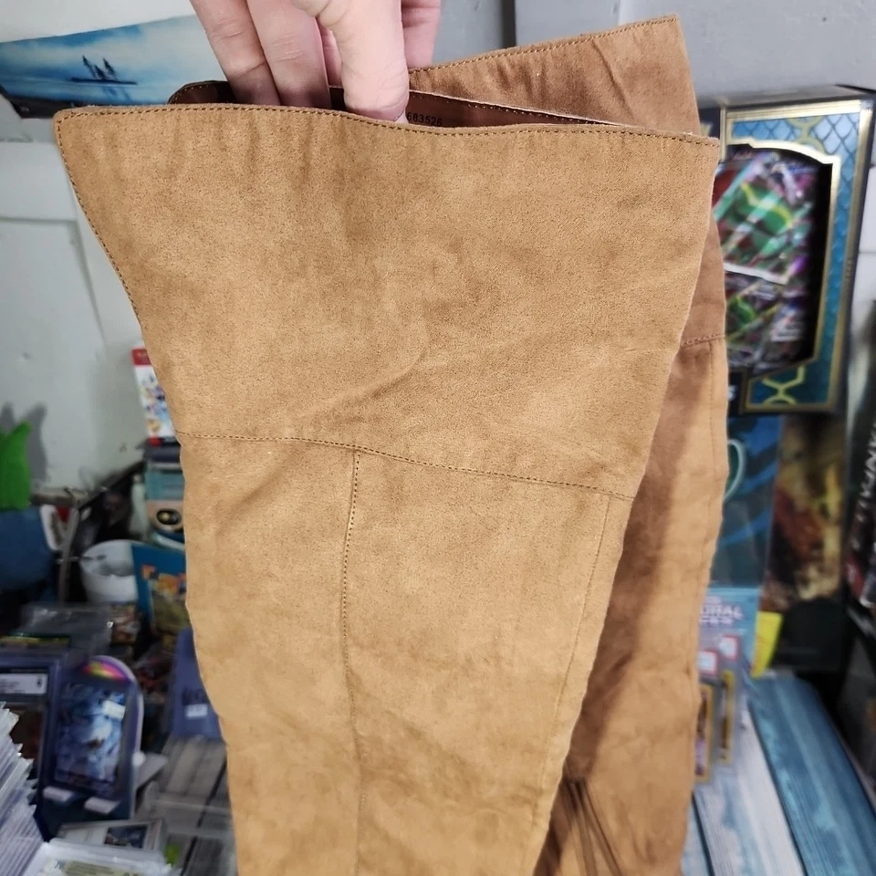 Charlotte Russe Med. Botas marrón sobre la rodilla tacón bloque (683526) para mujer 6M Foto 3 de 4