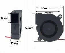 DC 24V 0.1A BRUSHLESS GDSTIME Blower Cooling Fan 5015 Hotend Extruder 2Pin