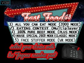 Atari Jaguar CD Game Fast Food 64, FULL Color DVD case