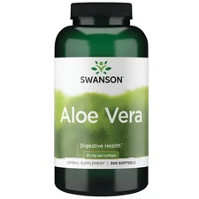 Swanson Aloe Vera 25 mg 300 Softgels