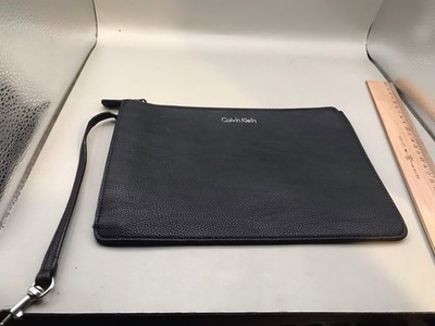 Calvin Klein Black Zip Insert Clutch Wristlet