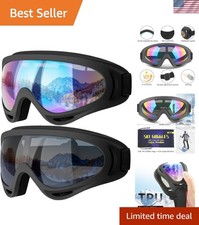 Universal Fit Snow Goggles - Anti-Fog and Adjustable for Multi-Sport Enjoyment