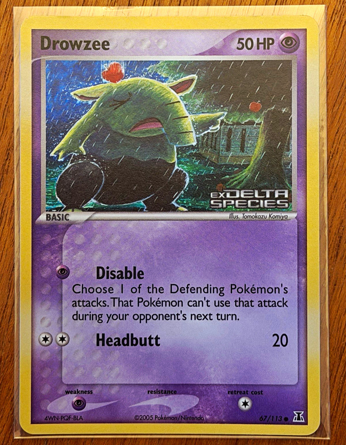 Pokémon TCG Drowzee 67/113 EX Delta Species Reverse Holo Stamped LP