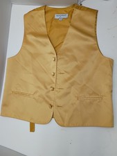Vesuvio Napoli Kids' Tuxedo Vest Size 10 Gold