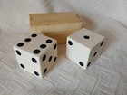 Vintage Pair of 2 Inch Bakelite Catalin Oversized Dice in Original Box — photo 4