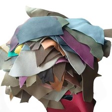 Leather Scraps, 1.5-2.0mm 3.6-5 oz Thick Genuine Cowhide yellowish-brown