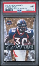 1999 SkyBox Dominion Terrell Davis Atlantattitude Warp Tek /30 PSA 9 💎 Rare!