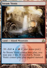 MTG Steam Vents, Damaged, English Guildpact
