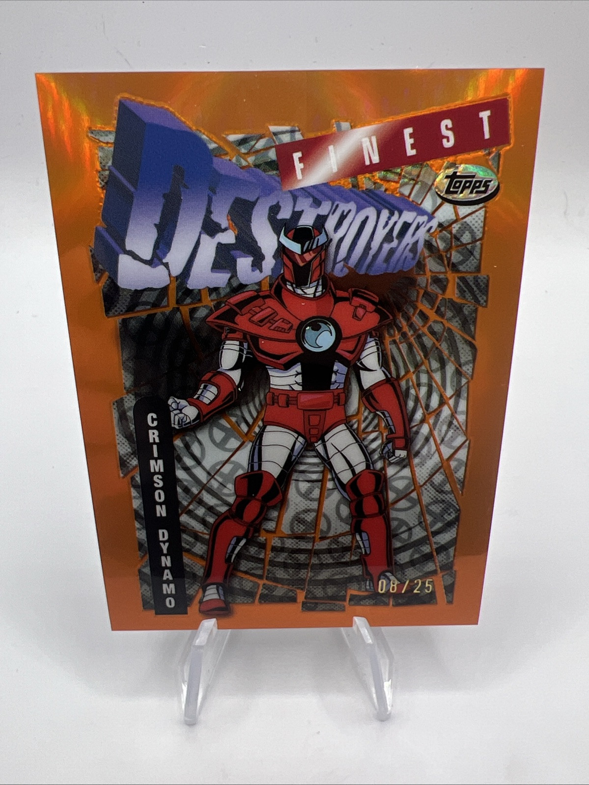 Crimson Dynamo Destroyers 2025 Topps Finest X-Men 97 Marvel ORANGE /25 #71