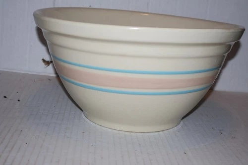 McCoy Pottery Blue Mauve  Banded #12 Stoneware Mixing Bowl