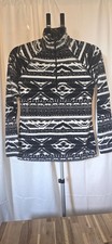 Eddie Bauer Women's S Aztec Geometric 1/4 Zip Fleece Pullover