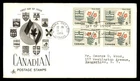 Mayfairstamps Canada FDC 1966 block wild rose art craft First Day Cover aaw_5118