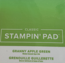 Stampin Up Ink Pad GRANNY APPLE GREEN Current Case Design AS IS Case Yellow