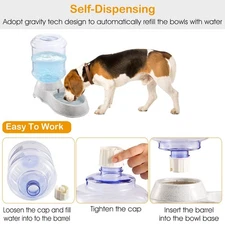 3.5L Automatic Pet Water Dispenser Gravity Cat Dog Feeder Self-Refilling