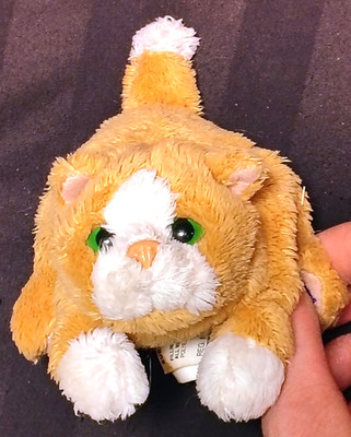 FurReal Friends Snuggimals Orange White Mini 5'' Cat 2010 Interactive Wags Tail