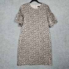 Banana Republic Leopard Printed Ruffle Bell Sleeve Size 6 Dress