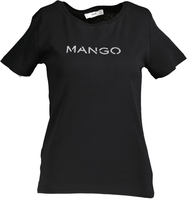 Neu ! Mango Damen T-Shirt Mit Mango Print Art. 87000557 Schwarz Gr. M