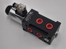 HOLZH&Auml;UER Hydraulikventil flanschbar 6/2 Wege 90 l/min Wechselventil NG10 24 VDC