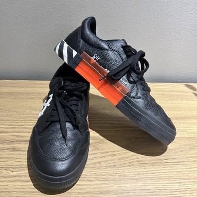 Off-White Low Top Black Leather Sneakers EU 45 US 12 Shoes