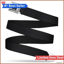 Kids Seatbelt Belt 1 Inch Wide Adjustable Polyester Chrome Buckle Button