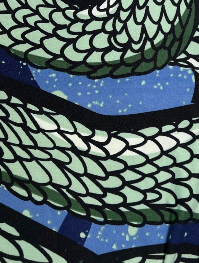 Leggings LuLaRoe TC2 Tall Curvy 2 raras HALLOWEEN animal cobra basilisco réptil - Imagem 3 de 4