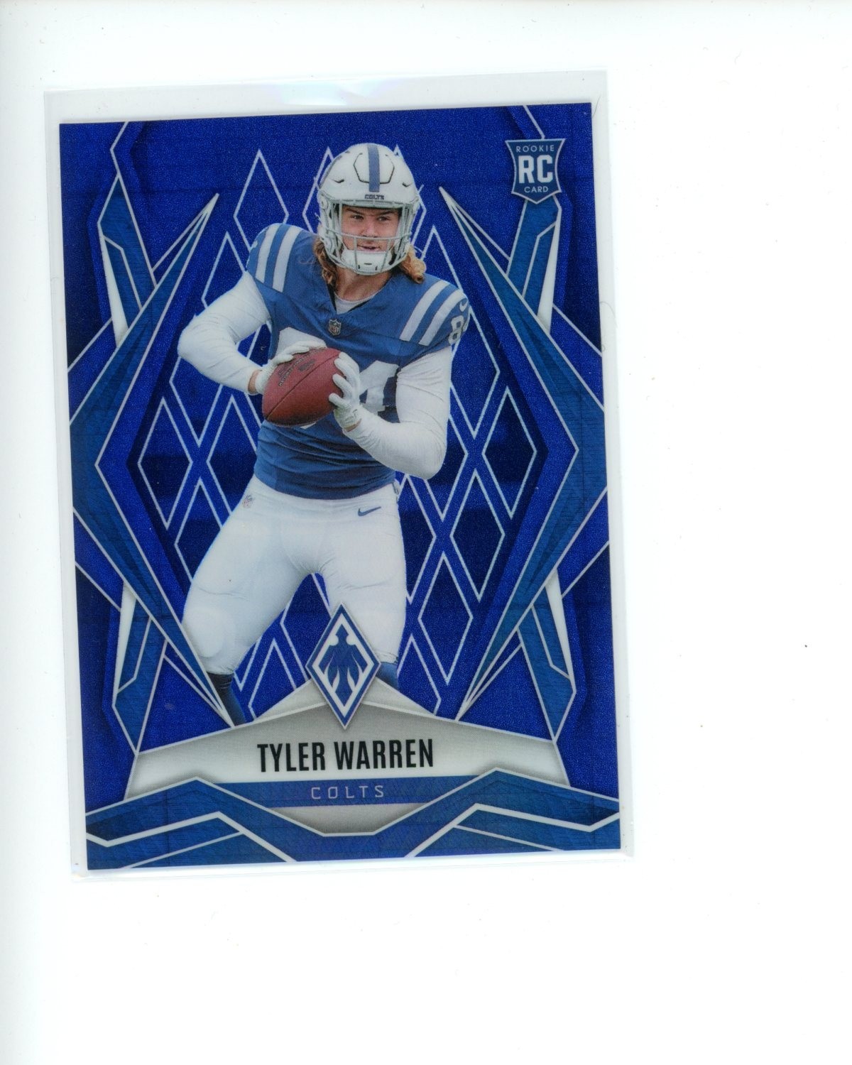 2025 Panini Phoenix Blue Hyper #185 Tyler Warren Rookie RC #d 171/199
