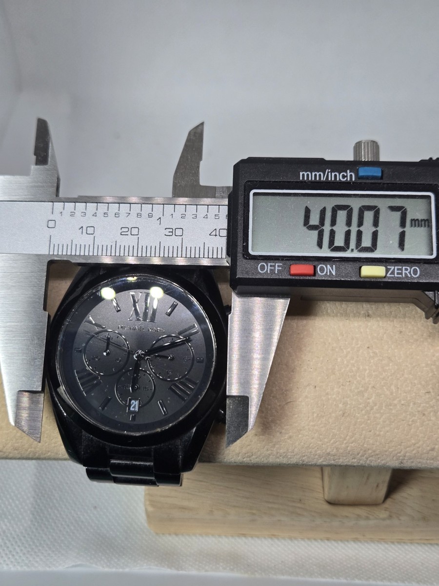 Michael Kor mk5550 Black Analog Day/Date Watch New Battery | eBay