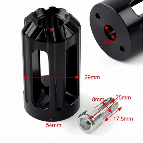 Black/White Shift Peg for Harley Touring/Sportster/Dyna/Softail - CNC Aluminum - Picture 2 of 7