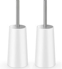 Toilet Brush and Holder 2 Pack Toilet Brush with 304 Stainless Steel Long Handle