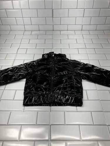 Girls' Solid Black Shiny Puffer Jacket - Art Class Black XS 4/5 - Picture 6 of 11