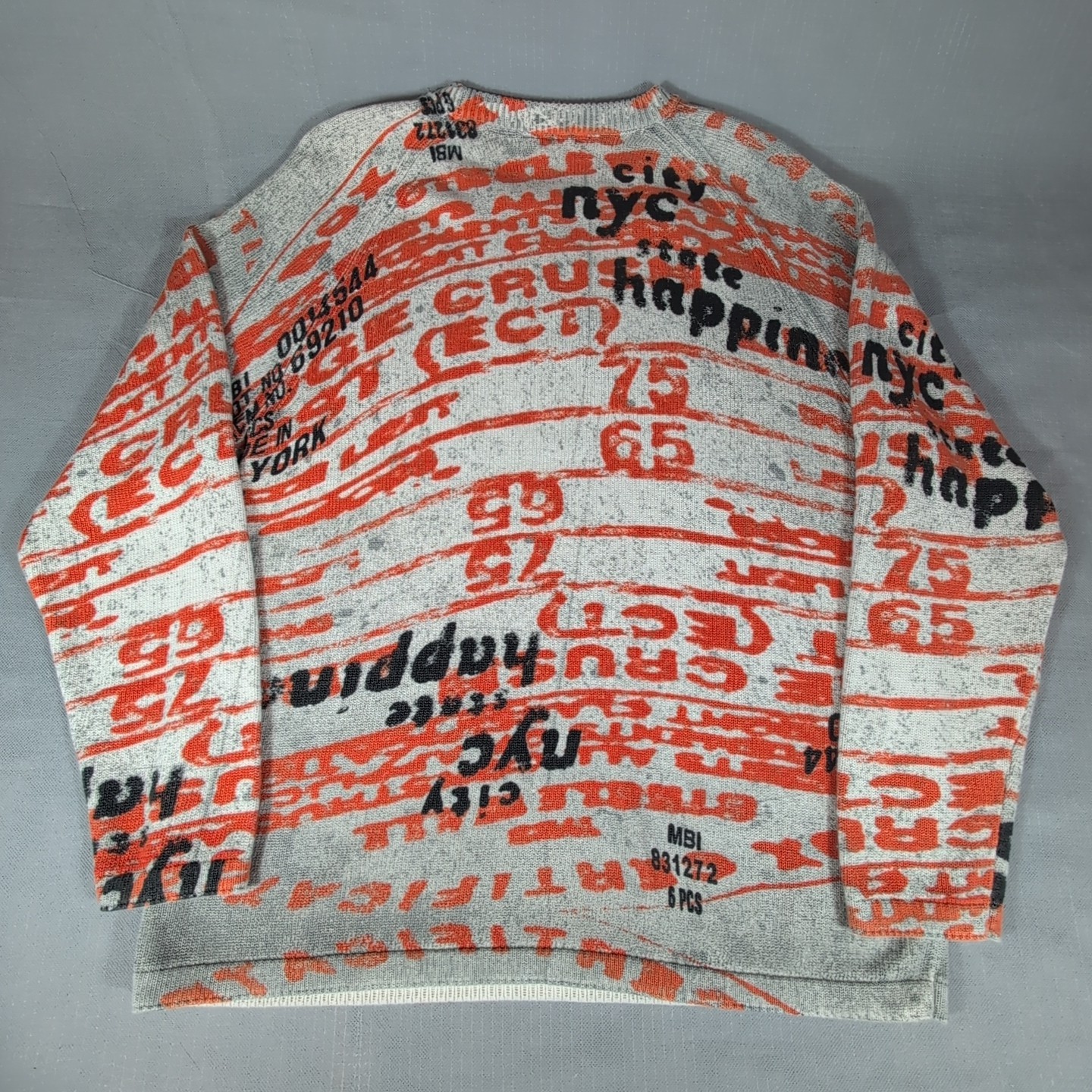 Vintage Express City nyc State Happens Graffic Print Sweater -Rare image 9