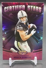 2025 Panini Certified Brock Bowers Certified Stars Purple #CST-BBS /299 Raiders