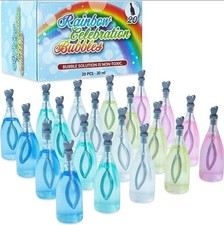 Party Bubbles Rainbow Bottles Party Table Decorations Party Bag Fillers 20 pcs