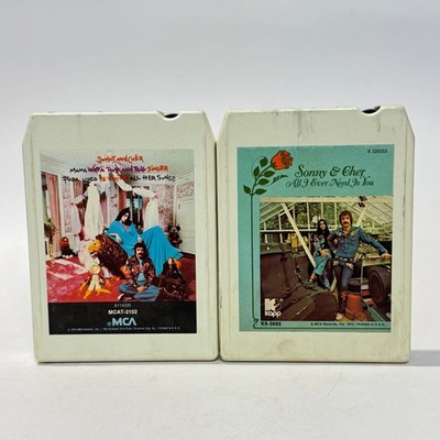 Sonny & Cher 8 Track Cartridge Tapes Vintage Music MCA Records VGC