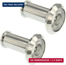 2-PCS 180-degree Door Peephole Viewer for 1-1/2" to 2-1/4" Doors, Bright Chrome,