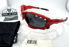 OAKLEY JAWBONE OLYMPIC RED FRAME W/ BLACK AFTERMARKET POLARIZED SUNGLASSES RARE