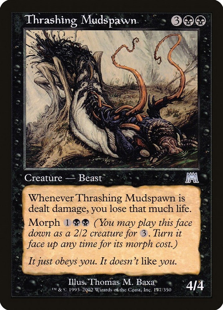 Thrashing Mudspawn - Onslaught ONS - 177 - LP - MTG