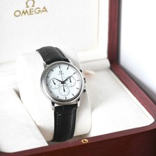 Omega DeVille Prestige Chronograph White Dial 36mm Manual Wind - Cal 861 - Boxed