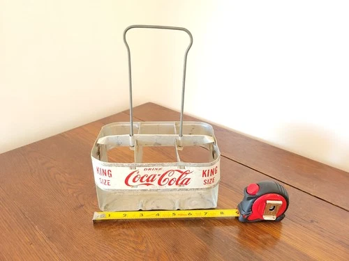 Vintage COCA COLA COKE Metal Aluminum 6 Pack Soda Bottle Carrier King Size