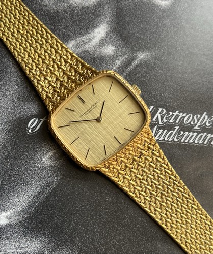 Vintage IWC gold plated 925 silver case, manual winding texture dial men's watch - Afbeelding 1 van 21